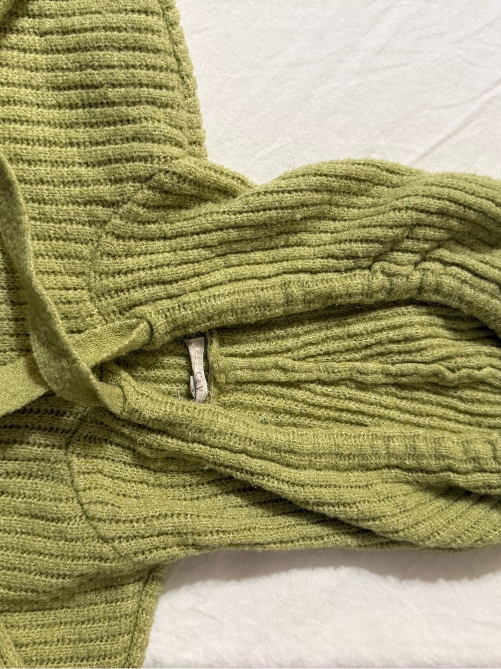 Green cropped sweater